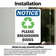 thumbnail image 3 of (2 Pack) Please Breakdown Boxes Sign, 3 of 7