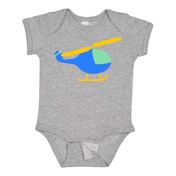 Inktastic Blue Helicopter Boys or Girls Baby Bodysuit