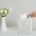 thumbnail image 3 of nu steel Compton Tissue Box Holder in Marble Patterned Resin RES854-9H, 3 of 5