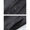 thumbnail image 6 of Winter Men Wool Blends Coats Slim Fit Thick Woolen Peacoat Color: Grey Size: L, 6 of 7