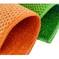 thumbnail image 2 of 16 Pack Microfiber Scrub Dish Cleaning Cloth, Non-Scratch, Reusable & Durable for Pan Pot Dish Cooktop Stovetop Counter Kitchen Household, Machine Washable, 6 x 6 Inch, Orange & Green Assorted, 2 of 8