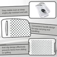 thumbnail image 2 of VEGCOO 2-Pack Non-Slip Serving Trays, Large 15.7" x 11.4" Rectangular Plastic Tray with Handles, Heat-Resistant Heavy-Duty Server for Food Drinks, Black & White Dot Design, for Kitchen Dining Outdoor, 2 of 7
