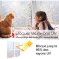 thumbnail image 3 of Patterned Window Film, Blackout Window Film Rainbow Effect 45x200cm, Electrostatic Decorative Window Film, Opaque 3D Window Film, Privacy Window Film for Bedroom, Kitchen, 3 of 5