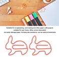 thumbnail image 4 of 100 Pcs  Shaped Paper Clip Plastic Coated Metal Wire Paperclip Page Marker For Working Study Document Organizer, 4 of 8