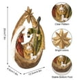 thumbnail image 3 of MCheckerd 7.9 Inch Nativity Set Figurines, Manger for Nativity Scene Indoor Christmas Table Top Decorations for Home, Resin Holy Family Statue Holiday Tabletop Centerpiece Mantel Shelf Decor Gifts, 3 of 6