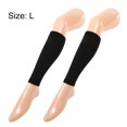 thumbnail image 3 of Unique Bargains 2 Pair Compression Sleeve Footless Compression Sleeve for Women Nylon L Black, 3 of 7