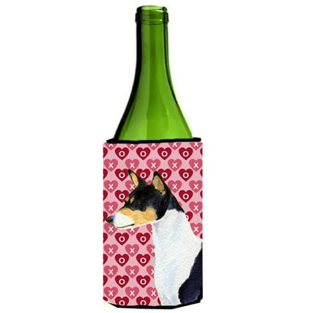 

Basenji Hearts Love And Valentines Day Portrait Wine bottle sleeve Hugger