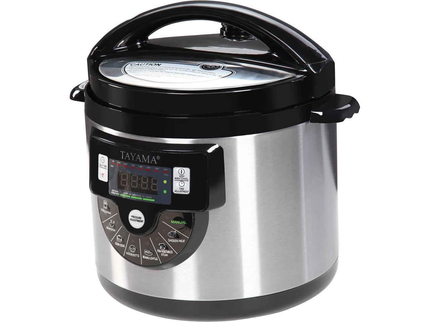 Tayama Electric Pressure Cooker with Stainless Steel Pot 6 Quart ...