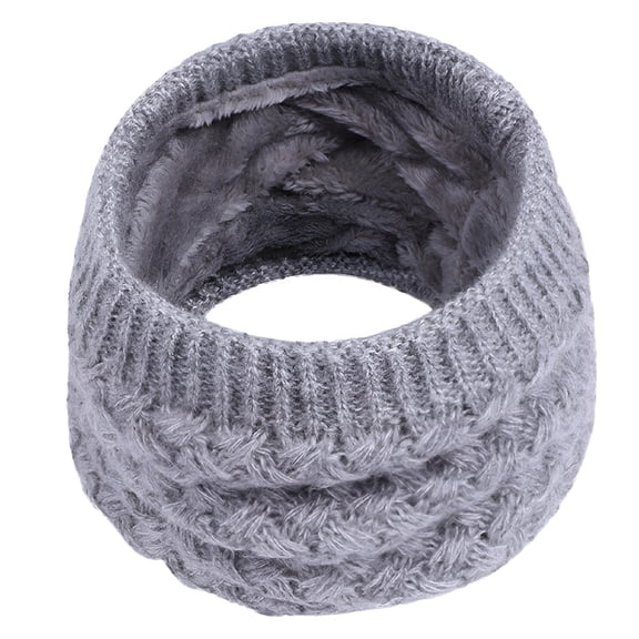 TELOLY Kids Boys Girls Winter Scarf Thick Knit Scarves Toddler Neckerchiefs Lovely Kids Scarves(Gray,One Size)