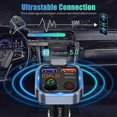 thumbnail image 4 of Car FM Transmitter, Wireless Bluetooth 5.0 Radio Adapter Car Kit, PD3.0 Type C 20W+QC3.0 Car Fast Charger, Hands Free Calling, Bass Lossless Hi-Fi Sou, 4 of 5