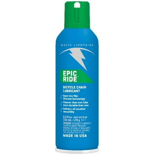 White Lightning Epic Ride, 6 oz Chain Lubricant SemiDry Formula