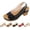 Black, variant on Buckled Square Heel Sandals for Women,Dressy Peep Toe Slingback Chunky Low Heeled Wedge Shoes Dress Sandals