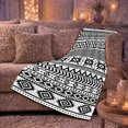 thumbnail image 6 of Black White Tribal Geometric, Cozy Friendship Quote Scene, Warm Flannel Blanket for Living Room and Reading Nook, Art Lovers Thanksgiving Gift, Artistic Home Decor, 6 of 9