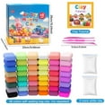 thumbnail image 2 of Barro para modelar de secado al aire Yokumio, 48 colores con 2 blancos extra y herramientas, 2 of 8