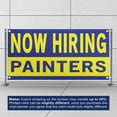 thumbnail image 3 of Now Hiring Painters 13 oz Heavy Duty Vinyl Banner Painter Jobs Available Work Help Wanted Sign for Business Advertising Indoor/Outdoor Single-Sided with Metal Grommets (4x10 ft, Bl & Ye), 3 of 6