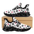 thumbnail image 1 of Zapatos planos antideslizantes para mujer, zapatillas de malla con amortiguación y huella de pata de perro, ligeros, con cordones, para correr, para hombre y mujer, 1 of 6