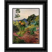 Paul Gauguin 2x Matted 20x24 Black Ornate Framed Art Print 'Martinique Landscape'
