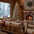 thumbnail image 4 of Almohada de Navidad con Palomas Y Diseños Morados Lino Suave Lavable para Sofá Cama Regalo de Decoración de Vacaciones, 4 of 5