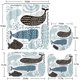 thumbnail image 5 of 4 piezas de juego de cortina de ducha con sello de ballena pulpo pescado azul mar animal océano con alfombras antideslizantes tapa de inodoro y alfombra de baño decoración 72 & quot; X 72 & quot; Feliz Sencillez, 5 of 5