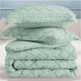 thumbnail image 3 of U by Bedsure Comforter Set, Boho Tufted Shabby Chic Bedding Comforter Set, 3 Pieces Vintage Farmhouse Bed Set for All Seasons, Soft Bedding Set with 2 Pillow Shams,Queen,Jadeite, 3 of 6