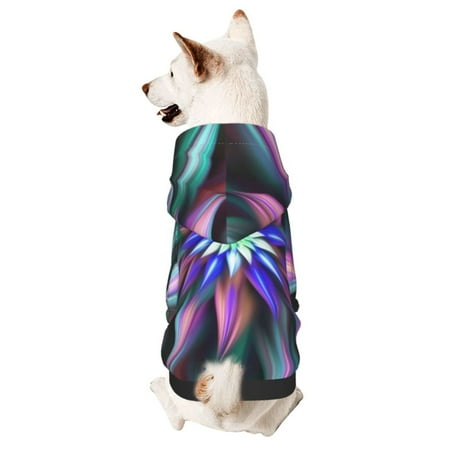 Haiem Colored Abstract for Winter Dog Hoodie Sweatshirts with Pockets Warm Dog Clothes for Small Dogs Chihuahua-X-Large