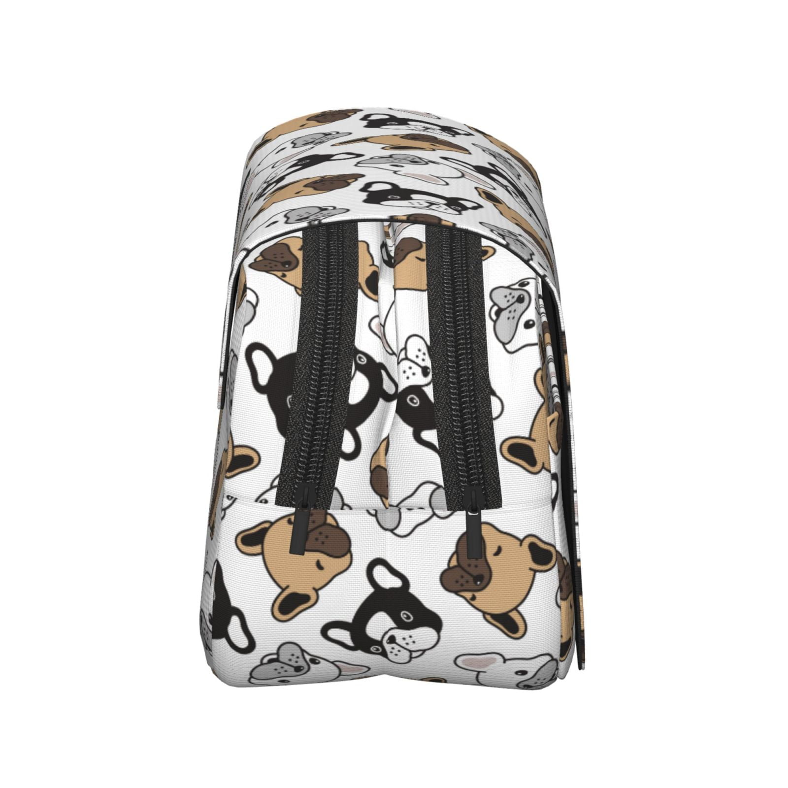 Rateoe French Bulldog3 Pattern Double Clamshell Pen Case, Storage Organizer with Two Zipper Compartments– Holds Up to 50 Pencils & Pens