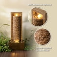 thumbnail image 5 of Teamson Home Framed Layered Rock Design Patio Water Fountain–Warm Glow Lighting with Steady Flow & Electric Pump, Brown, 5 of 18
