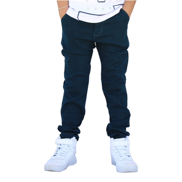 Pantalón de Gabardina Stretch para Niño Color Azul Pizarra