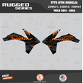 thumbnail image 4 of Kalair GFX Graphics Kit for Ktm MOTORCROSS 4-STROKE 250SX-F, 350SX-F, and 450SX-F (2011-2012) Rugged Series, 4 of 5