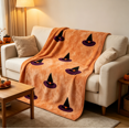 thumbnail image 3 of Halloween Flannel Throw Blanket, 59.05In X 78.74In, Warm Pastoral Style Holiday Cover, Fuzzy Skin‑Friendly Accent For Sofa, Dorm & Leisure Room, 3 of 5