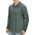 thumbnail image 2 of Iceglad Polo Shirts for Men Long Sleeve Soft Cotton Collared Shirt, 2 of 6