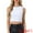 White, variant on DARING DIVA Women's Sparkle Glitter Sleeveless Club Crop Tank Top S Rose Red