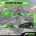 thumbnail image 6 of XSTRAP STANDARD Ratchet Tie Down Straps - 4 Pk - 1'' x 15 Ft 1890 Lbs Break Strength-Cargo Straps with Integrated Soft Loops, Truck (Green), 6 of 8