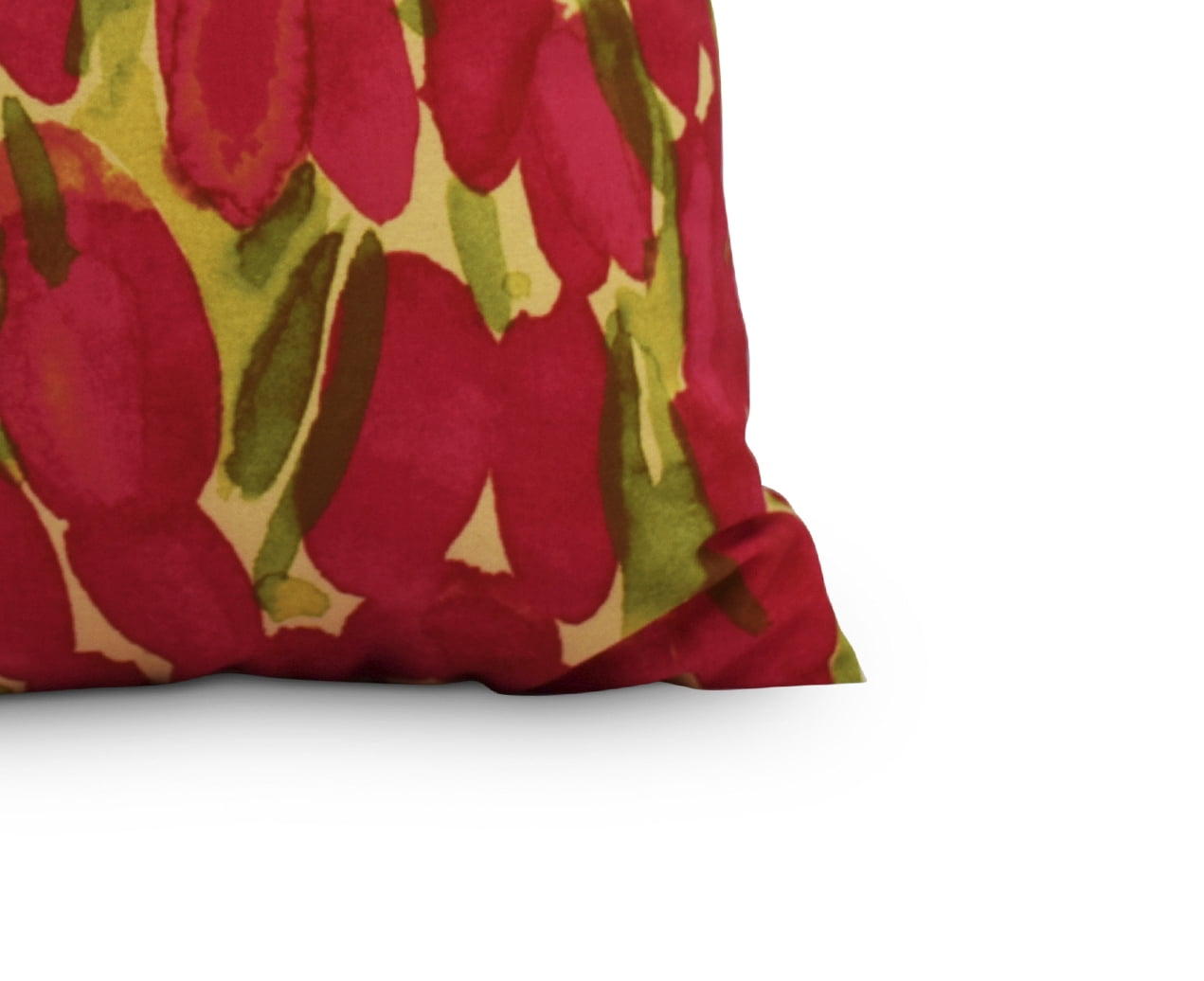 Simply Daisy's Sunset Tulip Garden 20 inch Red Decorative Floral Throw Pillow