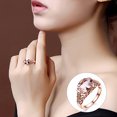 thumbnail image 3 of Women Ring Faux Morganite Hollow Out Jewelry Electroplating Long Lasting Finger Ring Engagement Promise Ring, 3 of 8