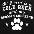 thumbnail image 3 of CafePress - All I Need Is A Cold Beer And My German Shepherd P - Men's Dark Loose Fit Cotton Pajama Set, 3 of 7