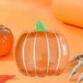 thumbnail image 3 of Fwttom Halloween Paper Plates, Thanksgiving Party Plates Pumpkin Disposable Plates for Halloween Decorations, Halloween Party Supplies Disposable Hot Tableware 10 Pcs, Orange, 3 of 8