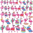 thumbnail image 1 of Parches bordados termoadhesivos con forma de flamenco rosa de Tigeen, 48 unidades, 1 of 9