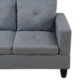 thumbnail image 4 of Dubbin Grey Linen 3-Piece Living Room Sofa Set, 4 of 7
