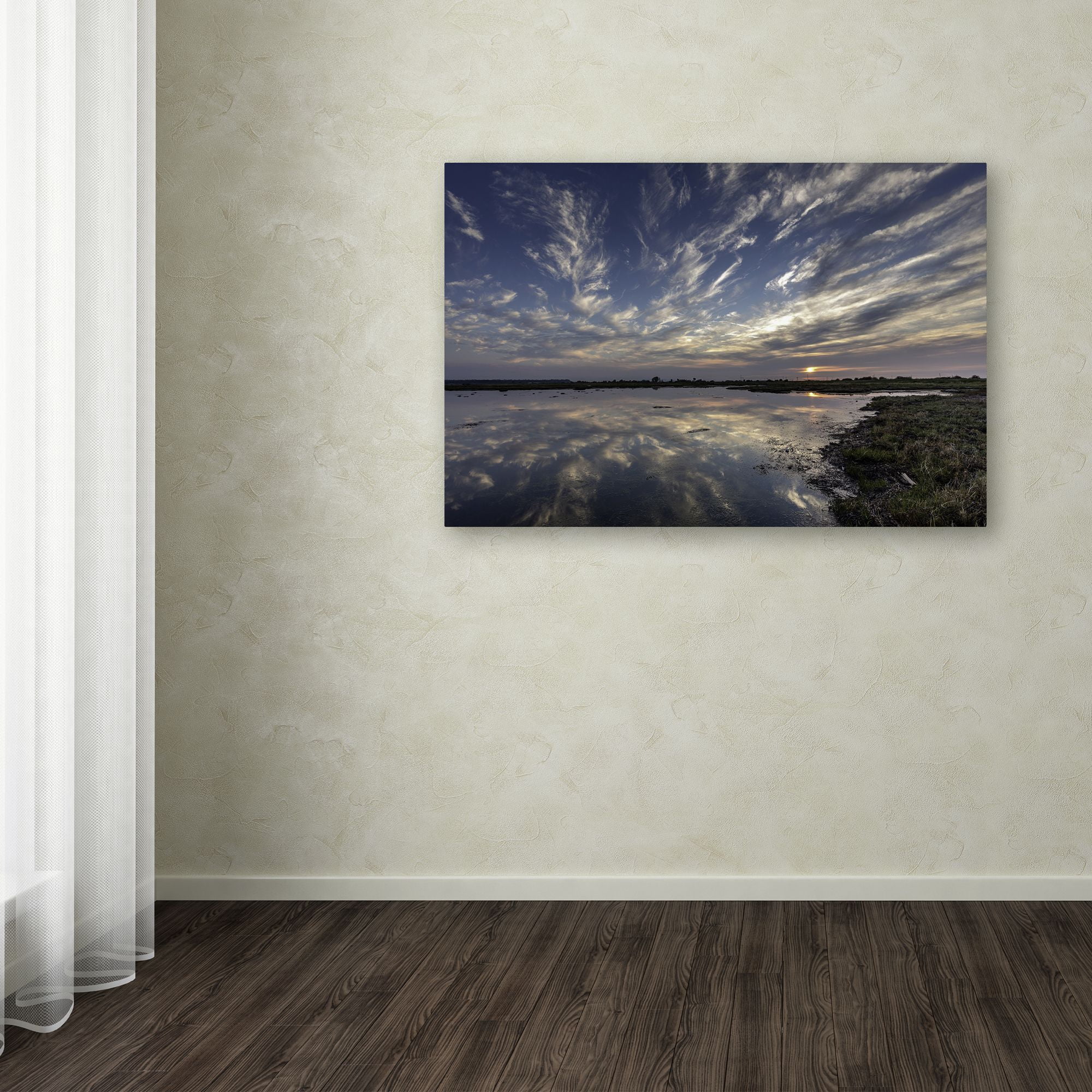 Trademark Fine Art 'Boundary Bay Sunset' Canvas Art by Pierre Leclerc
