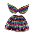 thumbnail image 2 of Conjunto de falda para niñas Strade Fareast Limited disfraz con alas de arcoíris 30 cm, 2 of 8