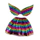 thumbnail image 2 of Conjunto de falda para niñas Strade Fareast Limited disfraz con alas de arcoíris 30 cm, 2 of 8