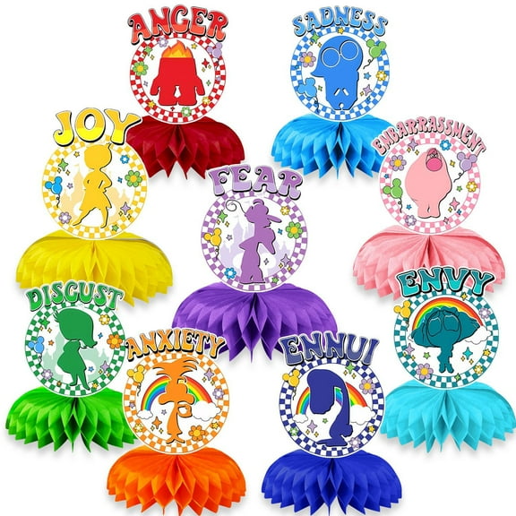 Inside Out Theme Desktop Decoration Honeycomb Display Stand Birthday Party Decoration Supplies Party Honeycomb Ornaments