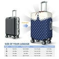 thumbnail image 4 of Xecao Vintage Blue Polka-dot Elastic Luggage Cover, with double-sided print , is perfect for travel, business, and daily use-Small, 4 of 7