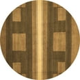 thumbnail image 1 of Ahgly Company Indoor Round Abstract Brown Modern Area Rugs, 5' Round, 1 of 4