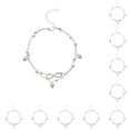 thumbnail image 2 of Minnieouse Niñas tobillera pie cadena pies cadenas para vestido decoración perla/8 formas plata Perla/forma 8 Plata 10piezas, 2 of 6