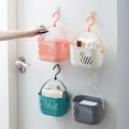 thumbnail image 5 of 1PCS Plastic Kitchen Hanging Basket with Rotatable Hook,Hanging Drain Basket Storage Organizer for Kitchen,Shampoo Holder for Bathroom-Grey-8.5"x5"x5.4", 5 of 8