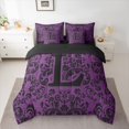 thumbnail image 2 of Homewish Vintage Hippie Damask Twin Bedding Sets 7-Piece for Women, Tribal Initial L Letter Bedding Comforter Set, Western Bohemian Reversible Sheet Sets, Lightweight Room Decor, 2 of 7