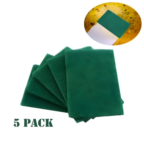 ACDANC Heavy Duty Scouring Pads,Household Scrubber for Kitchen,Sink,Dish,5-Pack,3.9 x 5.9 inch (10 x 15 cm),Green