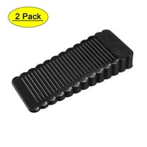 Uxcell 3.54''x1.57''x0.59'' Door Stopper Rubber Black 2 Pack